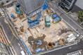 中銀カプセルタワービル跡地でホテル建設進む