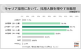 キャリア採用で特に採用したい年齢層、「20代後半~30代前半」が7割占める。経験が浅い「20代前半」より、一定程度の業務経験を積んだ若手を求める傾向