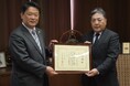 被災地支援のため石川県七尾市に寄附および表敬訪問