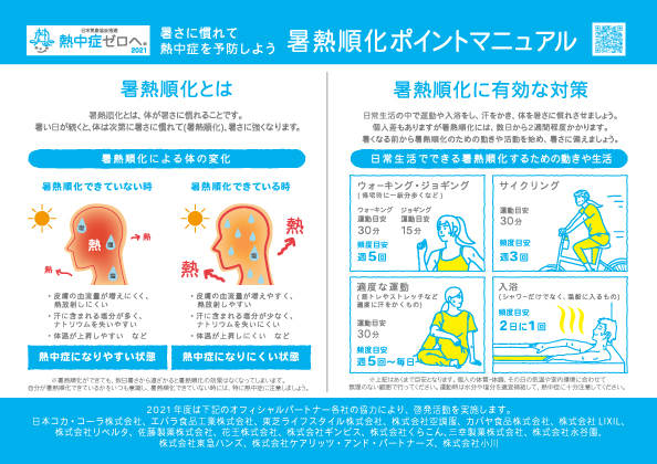 暑熱順化ポイントマニュアル（表面）
