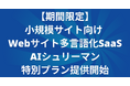 【期間限定】Webサイト多言語化SaaS AIシュリーマン 小規模サイト向け特別プラン提供開始のお知らせ