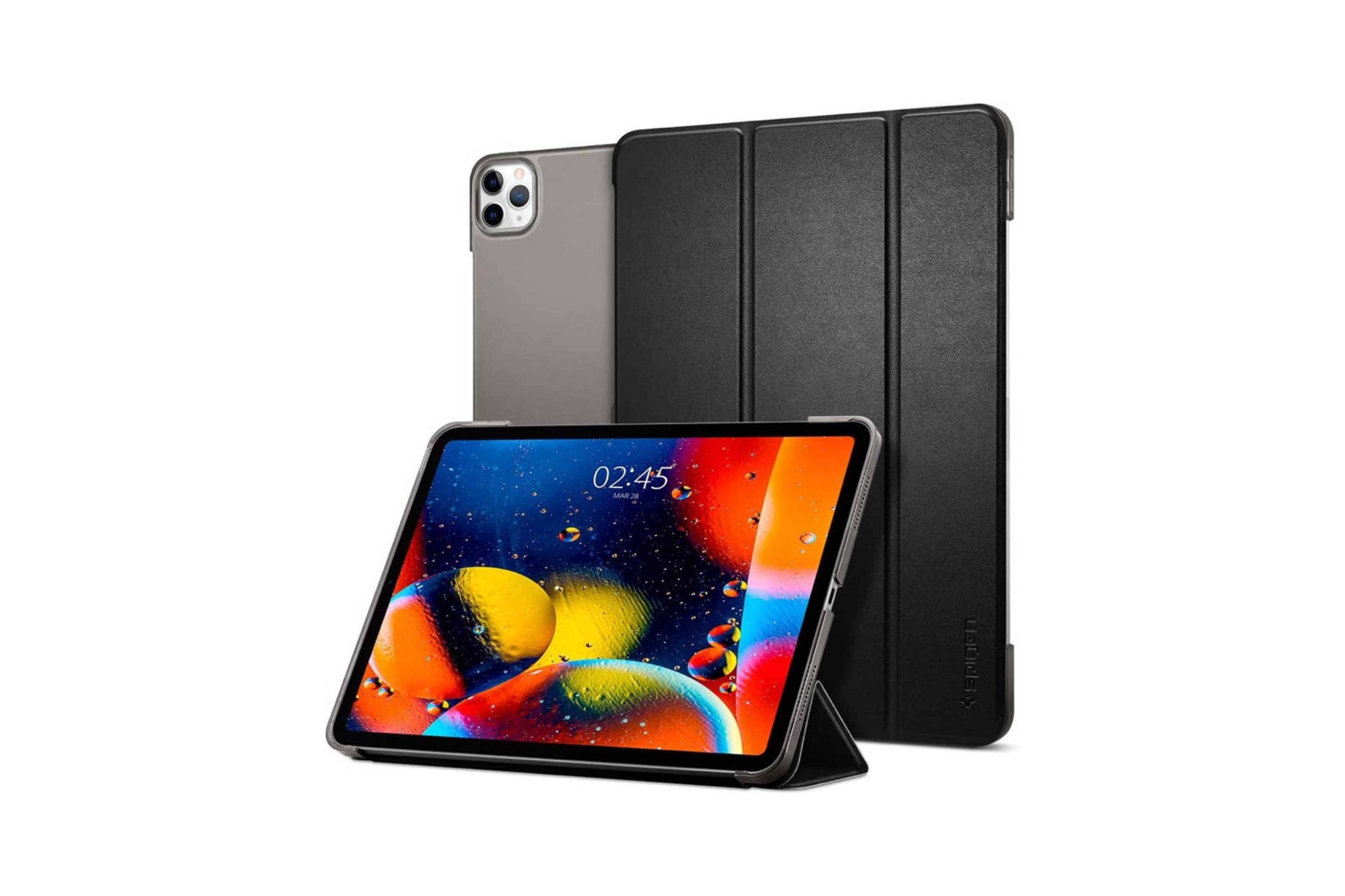 【色:ブラック】Spigen iPad Pro 12.9 ケース 第6/5世代(