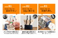 二階建て構造で荷崩れしない、7つの特長がある買い物バッグ、一人・二人暮らしの方向け新商品を開発・発売、Hakohu(R)~Day~(ハコフ デェイ) 10月2日からMakuakeでプロジェクト公開