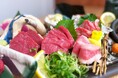 春は国産の“桜肉”。桜の季節にぴったりの桜肉を使用した刺身・焼きしゃぶ・寿司など豪華14種を一気に堪能｜純国産馬刺しと朝引き鶏 にほんいち 大阪堺筋本町店