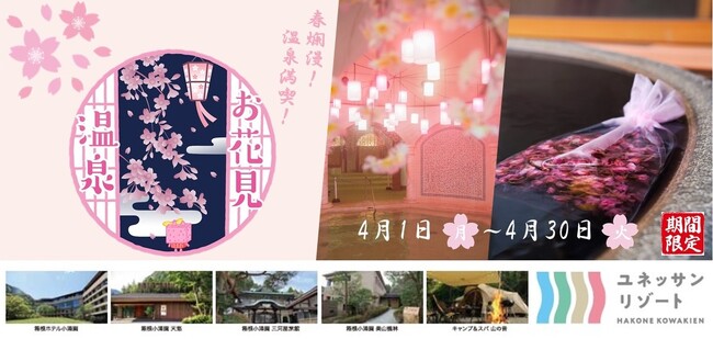 春が来た！桜色に染まるユネッサンリゾート！春の訪れを感じる！お花見温泉2024