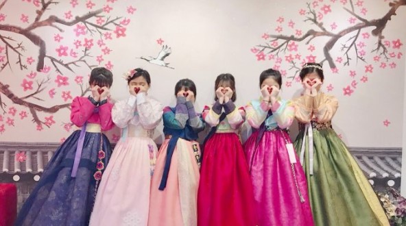 シルクジョーゼット韓国民族衣装チマチョゴリ - 浴衣