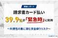 【調査レポート】請求書カード払い 39.9％が「緊急時」に利用