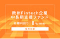 オルタナティブ投資プラットフォーム「オルタナバンク」、『【毎月分配】欧州Fintech企業中長期支援ファンドID894』を公開