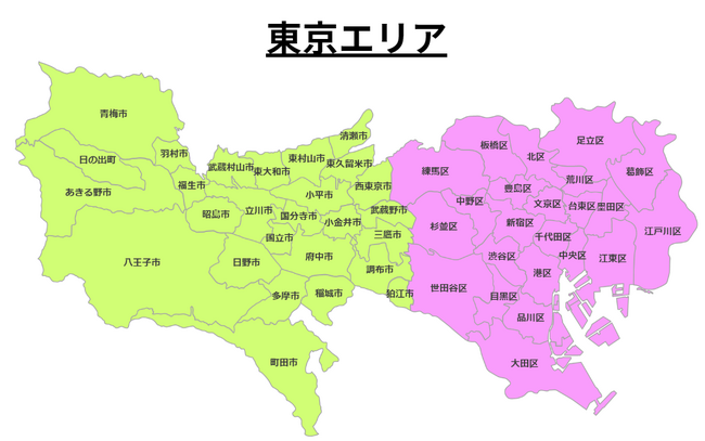 東京エリア地図