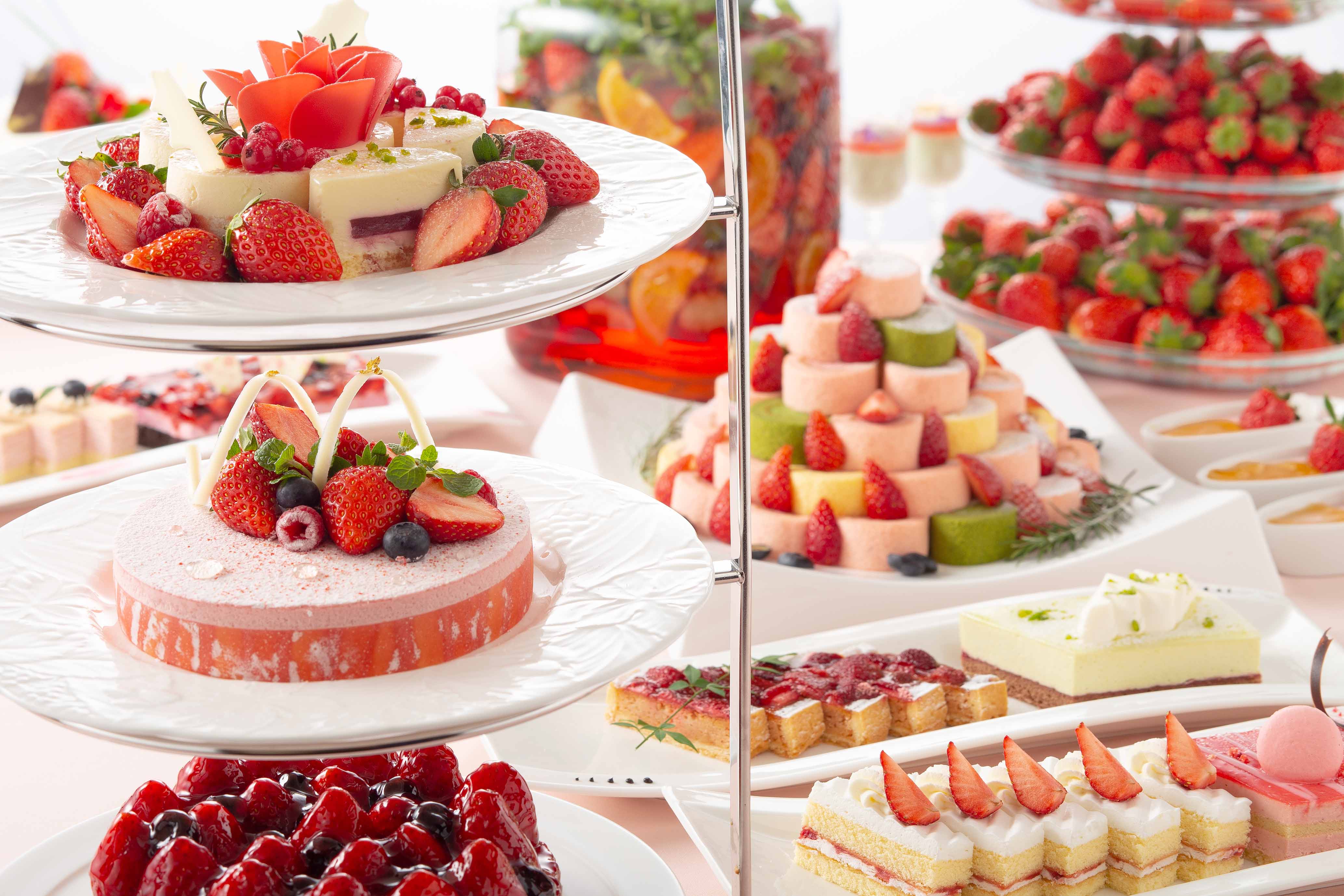 成田ビューホテル 旬のイチゴスイーツや目の前で仕上げる実演メニューも食べ放題 レストラン パティオ イチゴ尽くしのランチ バイキング 日本ビューホテル株式会社のプレスリリース