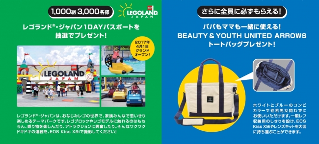 EOS Kiss Presents レゴランド®・ジャパンファミリーツアー！キャンペーン