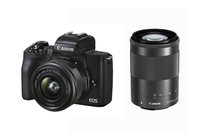 EOS Kiss M2・ダブルズームキット（画像はブラック。カラーの指定は出来ません）