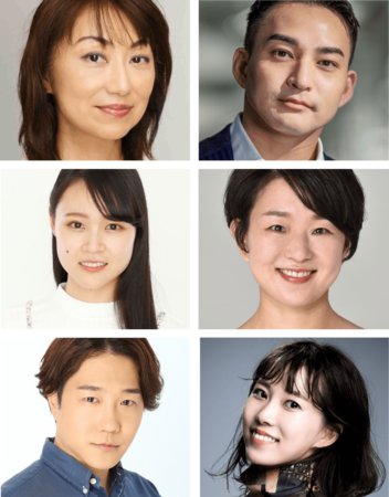 上左:藤森裕美、右:釈人、中左:岡山玲奈、右:明羽美姫、下左:仁木太郎、右:梅沢鮎実 上左:藤森裕美、右:釈人、中左:岡山玲奈、右:明羽美姫、下左:仁木太郎、右:梅沢鮎実