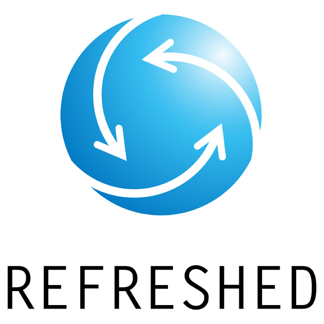 再生複合機「Refreshed」シリーズのロゴ