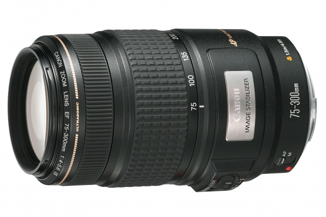 一眼レフカメラ用交換レンズ 世界初の手ブレ補正を実現 「EF75-300mm F4–5.6  IS USM」（1995年発売）