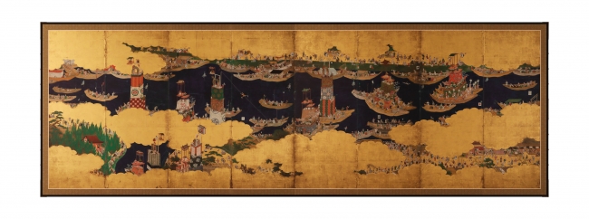 津島祭礼図屏風（左）