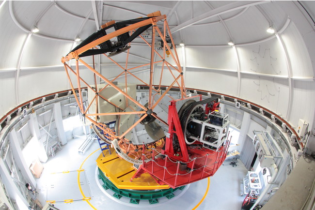 「TriCCS」が搭載されたせいめい望遠鏡（画像は京都大学岡山天文台提供）