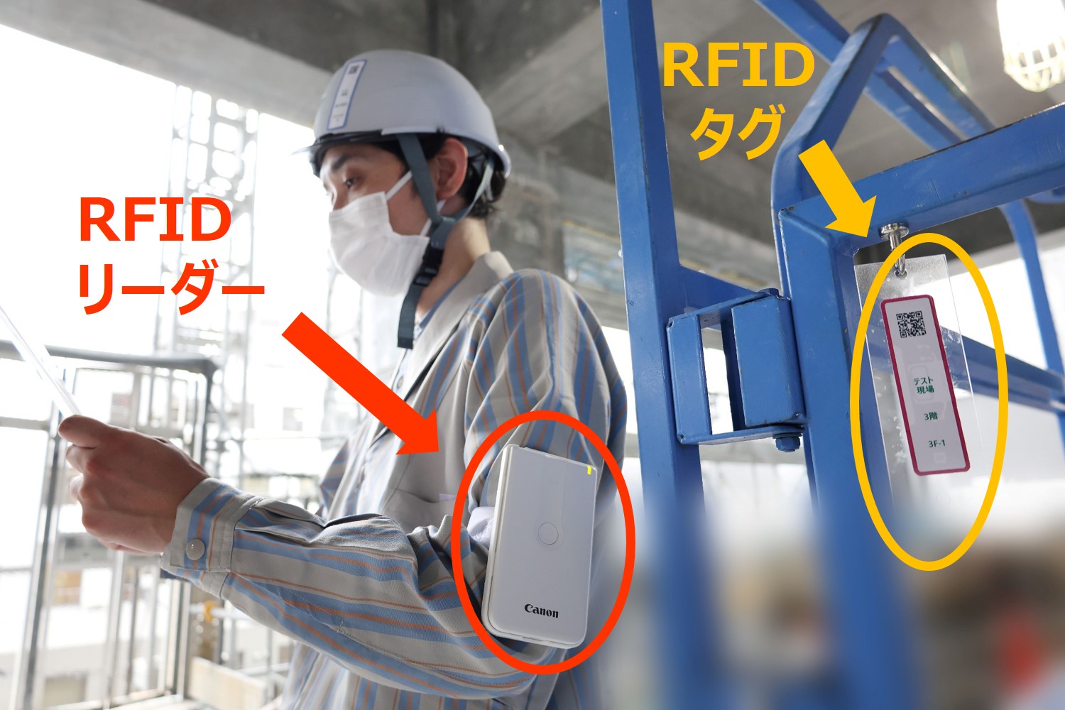 キヤノンがヒト・モノの位置を見える化するRFID位置情報ソリューションを開発 大林組と協働し建設業界のDX実現に向けた実証実験を実施|キヤノン ...