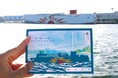 昼の瀬戸内海カジュアルクルーズ限定で、さんふらわあ初の「切り絵御船印」が登場