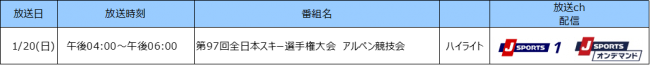 ハイライト放送・配信予定