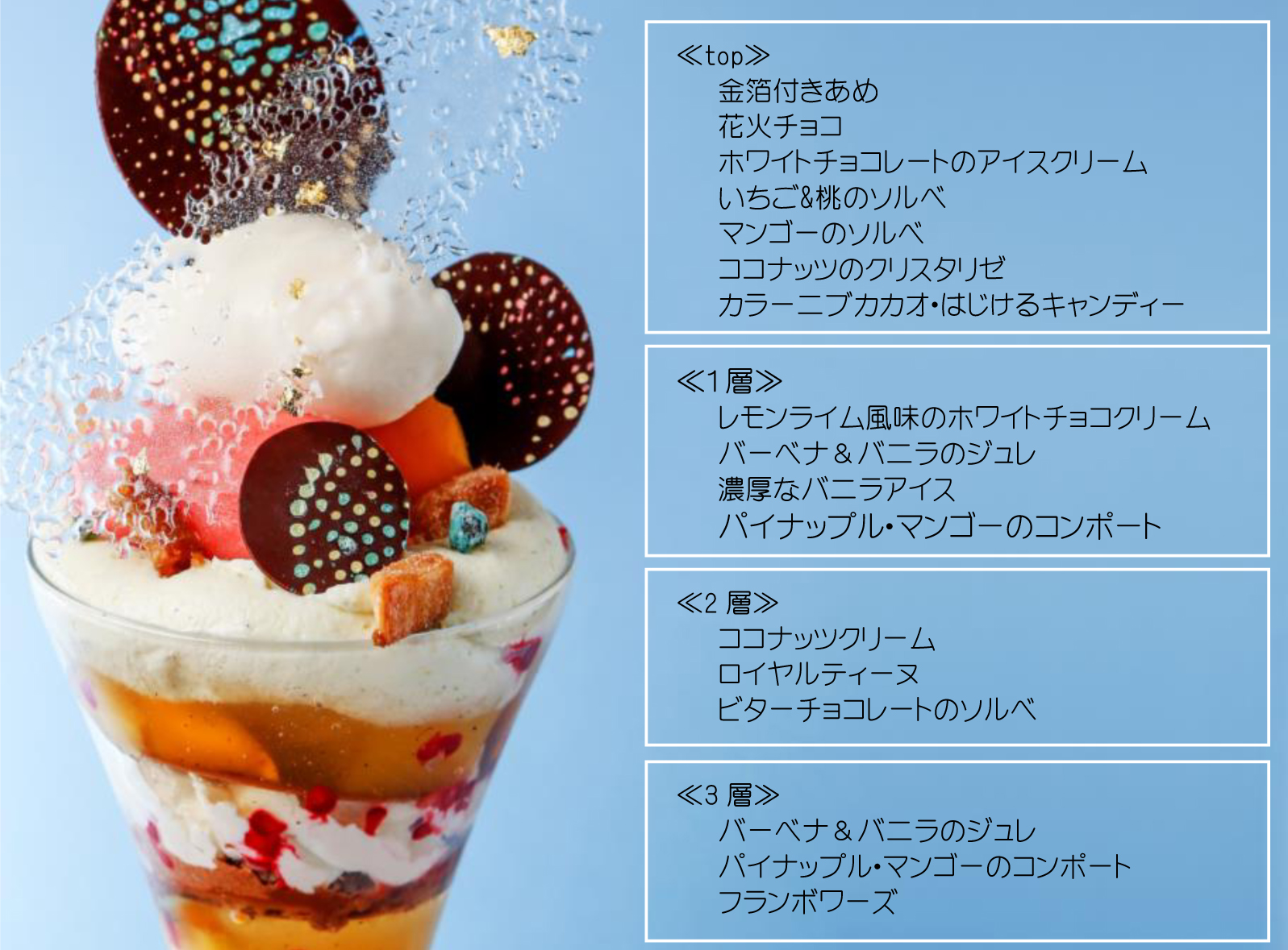 ショコラティエ パレドオール 18年夏の新作 ショコラ パフェ 株式会社オヴァールリエゾンのプレスリリース