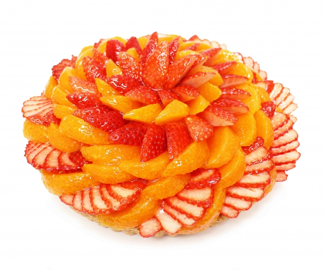 愛媛県産柑橘「清見オレンジ」と国産いちごのケーキ