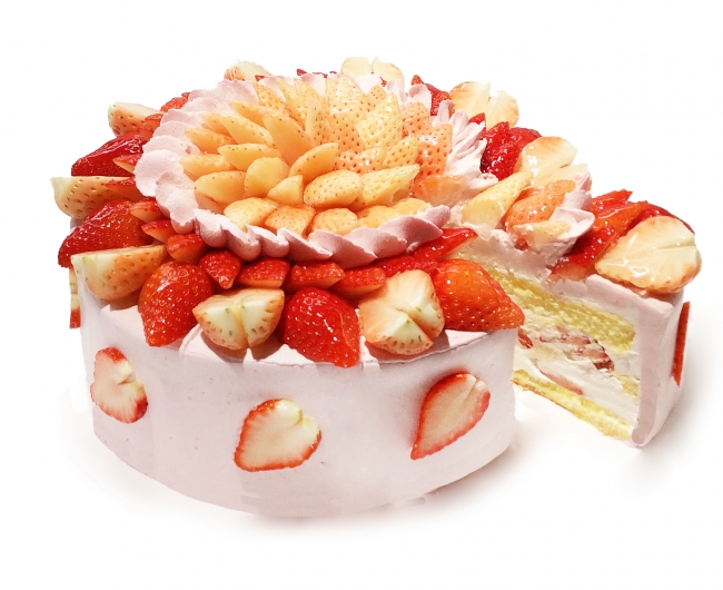 カフェコムサは毎月22日が ショートケーキの日 1月は珍しい 白いちご を使用した限定ケーキ 企業リリース 日刊工業新聞 電子版