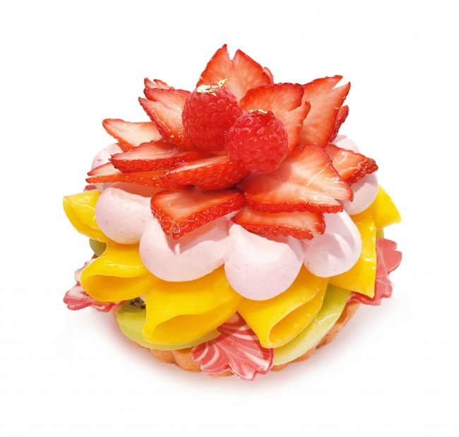 フルーツとクリームでひし餅をイメージ カフェコムサのひな祭り限定ケーキ発売 株式会社ファイブフォックスのプレスリリース