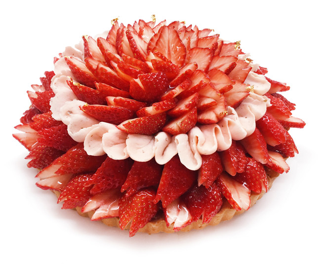 満開-奈良県 平群町産 いちご「古都華」と桜あんのケーキ-