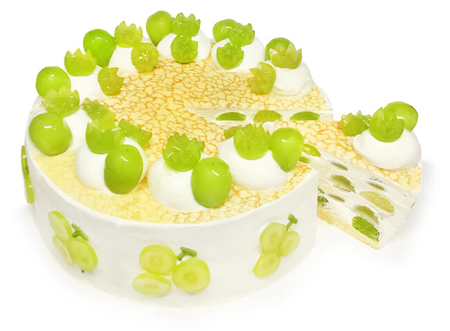 山梨県 笛吹市産 シャインマスカット「ふじやまの彩」のミルクレープ