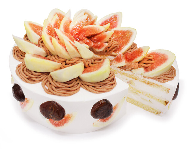 いちじくのモンブランショートケーキ