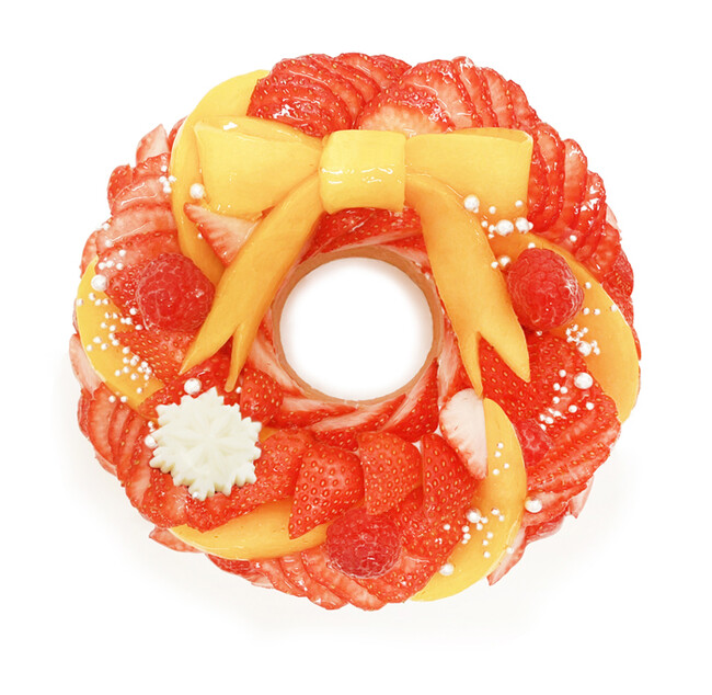 いちごとマンゴーのリースケーキ いちごとマンゴーのリースケーキ