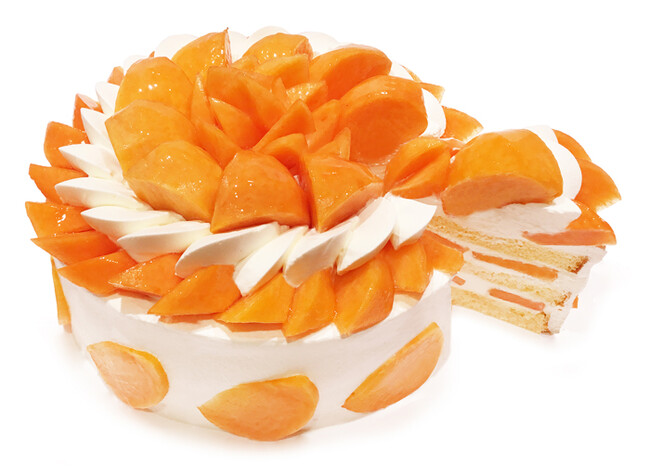 福岡県産 柿「秋王」のショートケーキ 福岡県産 柿「秋王」のショートケーキ