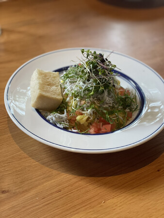 釜揚げしらすとたらこの生パスタ