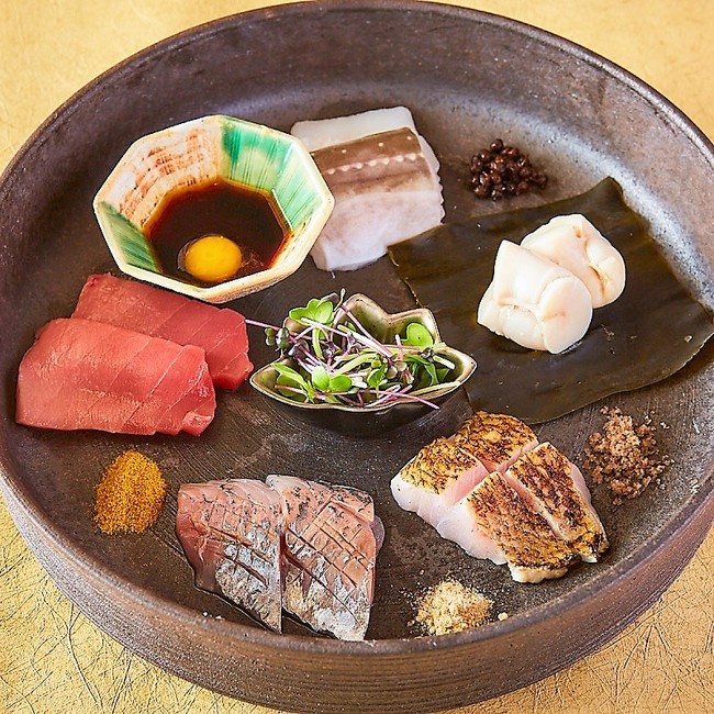 魚焼肉3種盛り合わせ（大トロ・穴子・白子）