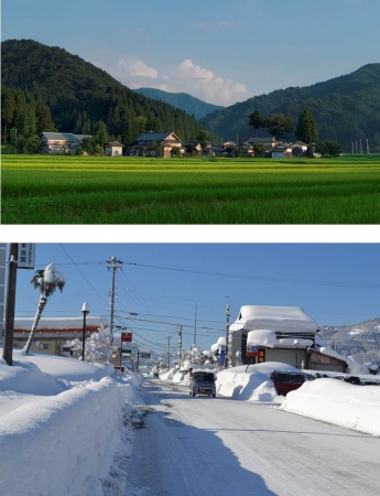 　　　　池田町　夏と冬のようす