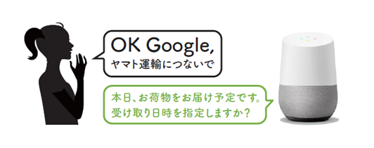 Google Home に話しかけるだけで宅急便のお届け日時が変更可能に ヤマト運輸株式会社のプレスリリース