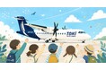 子どもたちに“空”へのワクワクを！トキエア、新潟上空遊覧フライト＆空港バックヤードツアーを開催
