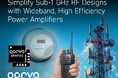 Qorvo、広帯域・高効率のパワーアンプでSub-1GHz RF設計を簡素化
