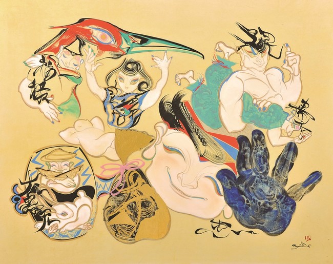 「七福神・飄々」 （紙本彩色、75.8 ×96.4cm） 1,650,000円（税込）