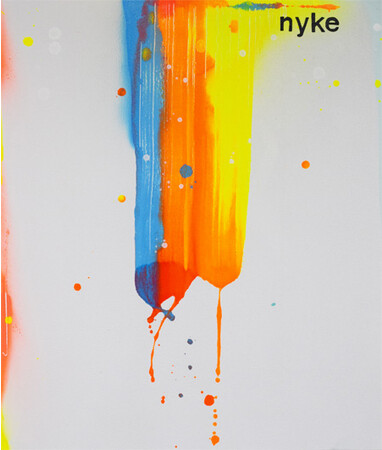 「name on the rainbow」 (キャンバス + アクリル + スプレーペイント、F10号) 110,000円 ※キャンバスでのお渡しとなります 「name on the rainbow」 (キャンバス + アクリル + スプレーペイント、F10号) 110,000円 ※キャンバスでのお渡しとなります