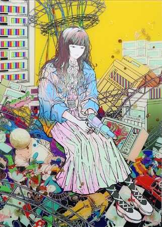 Wait in the empty unreality　縦103×横72.8cm　アクリルアート　加筆　770,000円