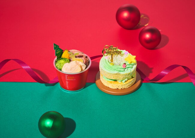 「CAKE LINK FORDOGS」ワンちゃん用クリスマスDinnerセット（ ケーキ直径７ｃｍ、高さ５ｃｍ お惣菜カップ直径５ｃｍ、高さ７ｃｍ）５,８３０円 【冷凍】 ※１２月１８日までの限定販売