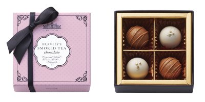 「エス スタイル ティー×モロゾフ」Smoked Tea Truffle〈燻製紅茶のトリュフ〉(4個入り、日本製) 1,080円　※アルコール使用