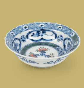 山本長左　色絵吉祥果実文 浅鉢 （径15.5×高さ5cm） 26,400円