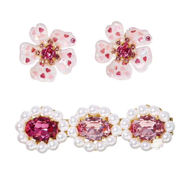 「マーメイド」YUKInoHANA～Valentine2022～ピアス・イヤリング8,800円、candy hair clip 12,100円、candy rose ring 4,620円※1月20日（木）～ 25日（火）