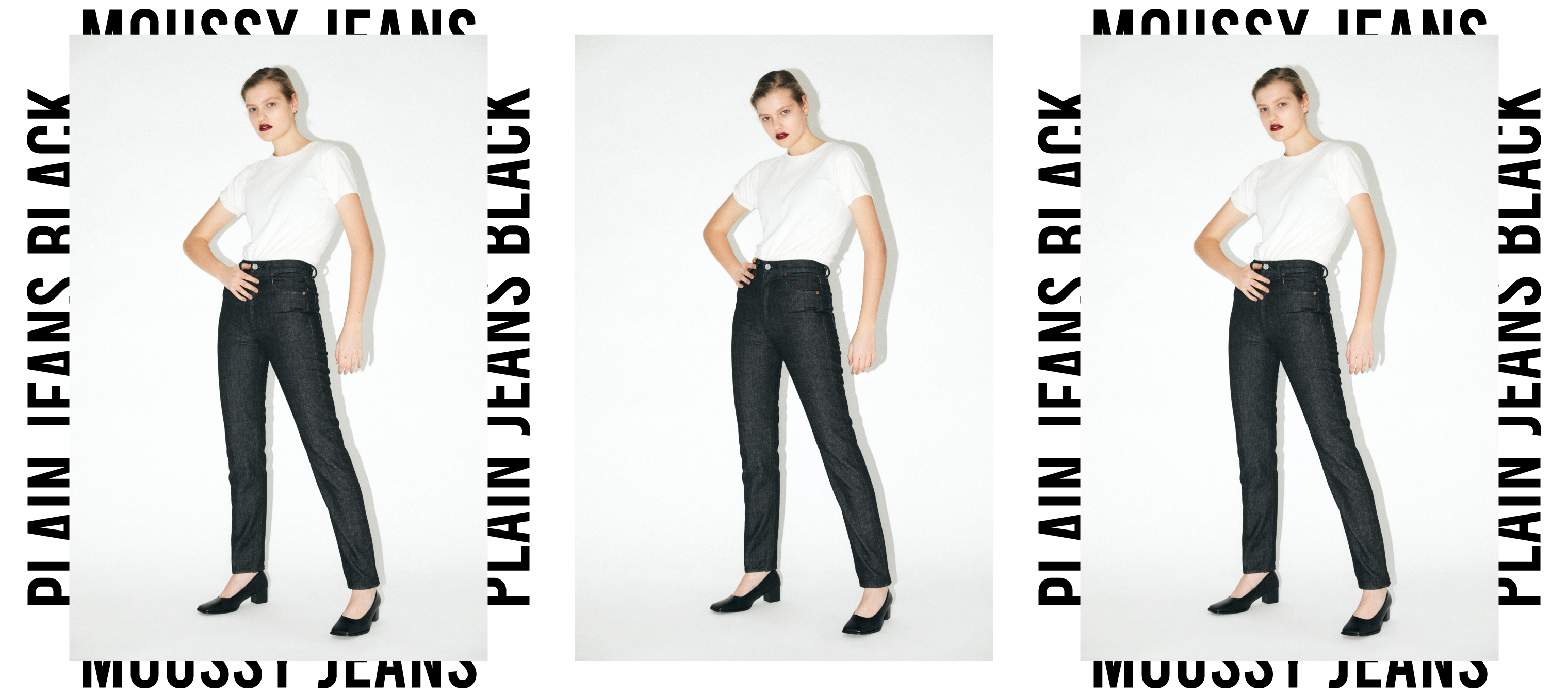 PLAIN JEANS BLK STRAIGHT SLIM