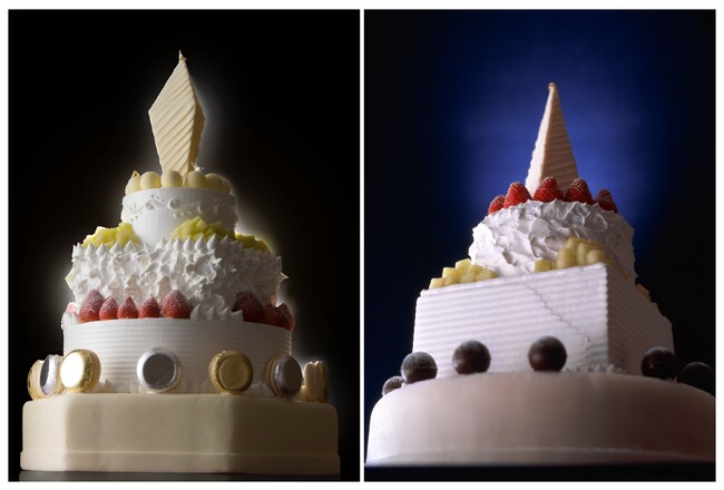 （左）スーパークリスマスタワー、（右）クリスマスタワー