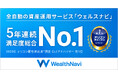 「WealthNavi(ウェルスナビ)」、2025年 オリコン顧客満足度®調査 ロボアドバイザーランキングで5年連続1位を獲得