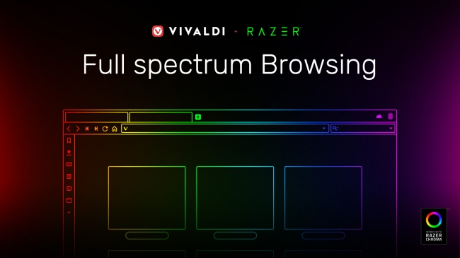 Vivaldi 2.5 Razer Chromaライティングに対応